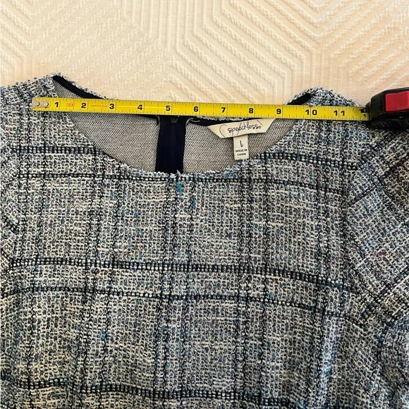 Speechless Blue and White Textured Dress - Picture 9 of 12